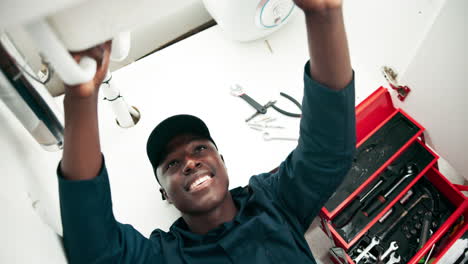 plumber repairing sink