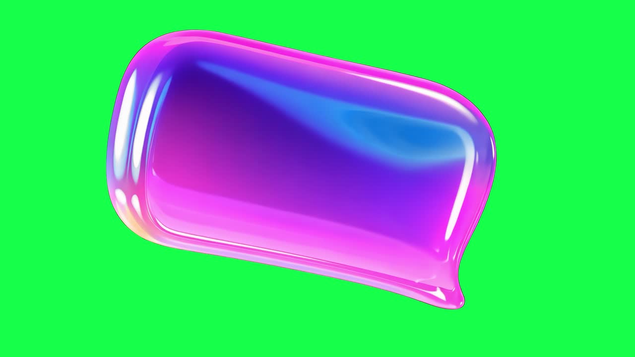 Vibrerende abstrakt blank formanimation, transparent 4K-video, green screen