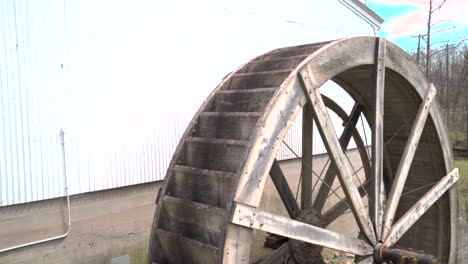 waterwheel from old grist mill at wolcott mill