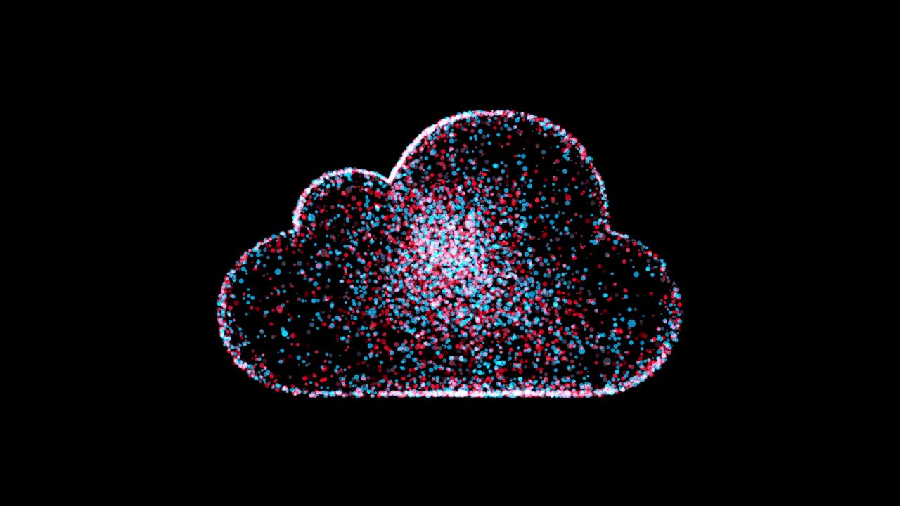 animación del concepto de computación en la nube