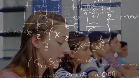 animación de ecuaciones matemáticas en diversos escolares