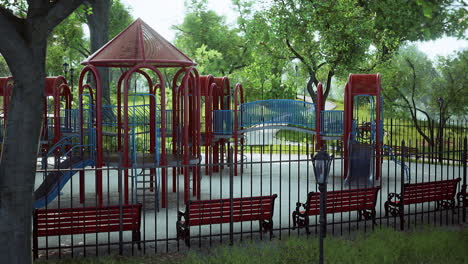 park-playground-for-game-empty-and-closed-for-Coronavirus-or-Covid19