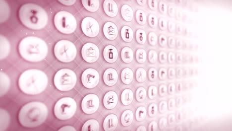 set of hairdresser icons, hair salon item background, cg loop animation,