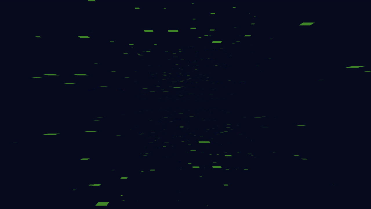 brillos digitales aleatorios en movimiento con luz led de arco iris en la galaxia negra