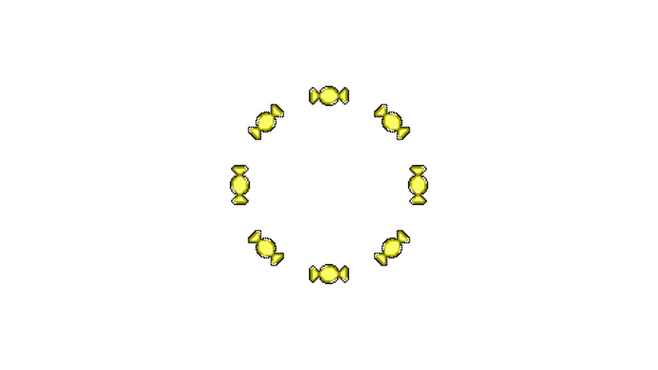 Pixel Art Candy Spinning Animated Overlay Transparent 30fps (3)