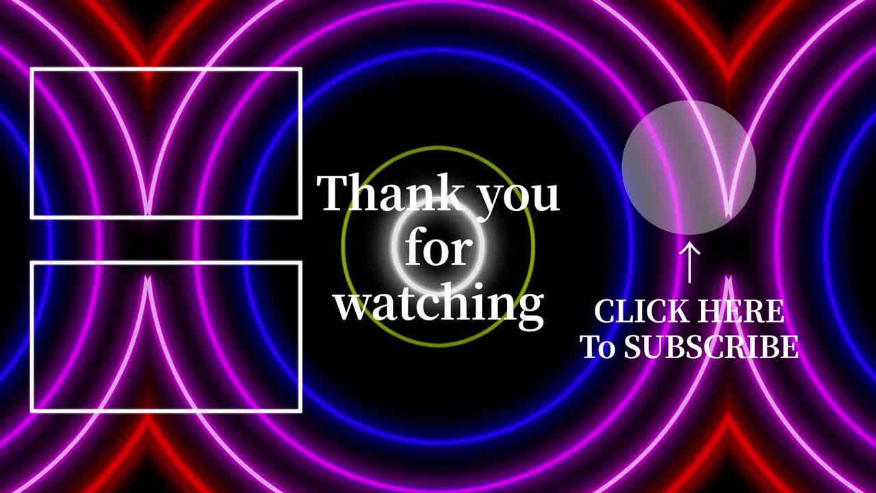 네온 표지판 패턴 엔드 카드 엔딩 스크린 모션 그래픽