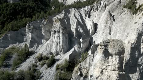 aerial view of cliffs at ruinaulta, switzerland