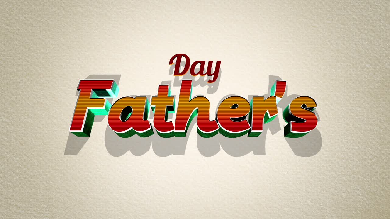 Retro Fathers Day text on white vintage texture in 80s style