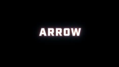 4K-text-reveal-of-the-word-"arrow"-on-a-black-background