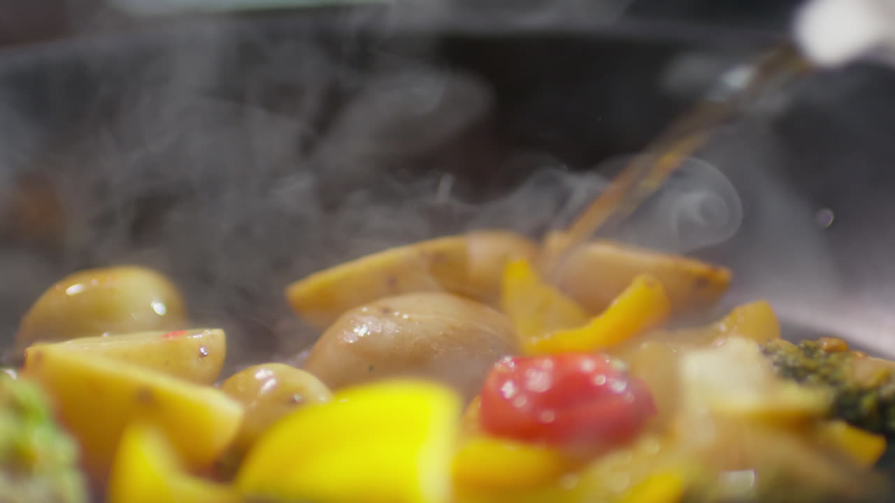 Close Up of Flambeing Food