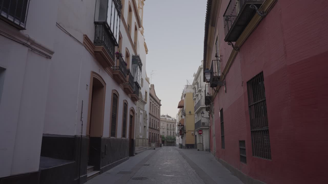 Street view of a European city with old buildings