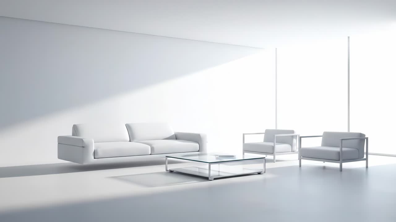 Minimalist Interior with Floating Furniture