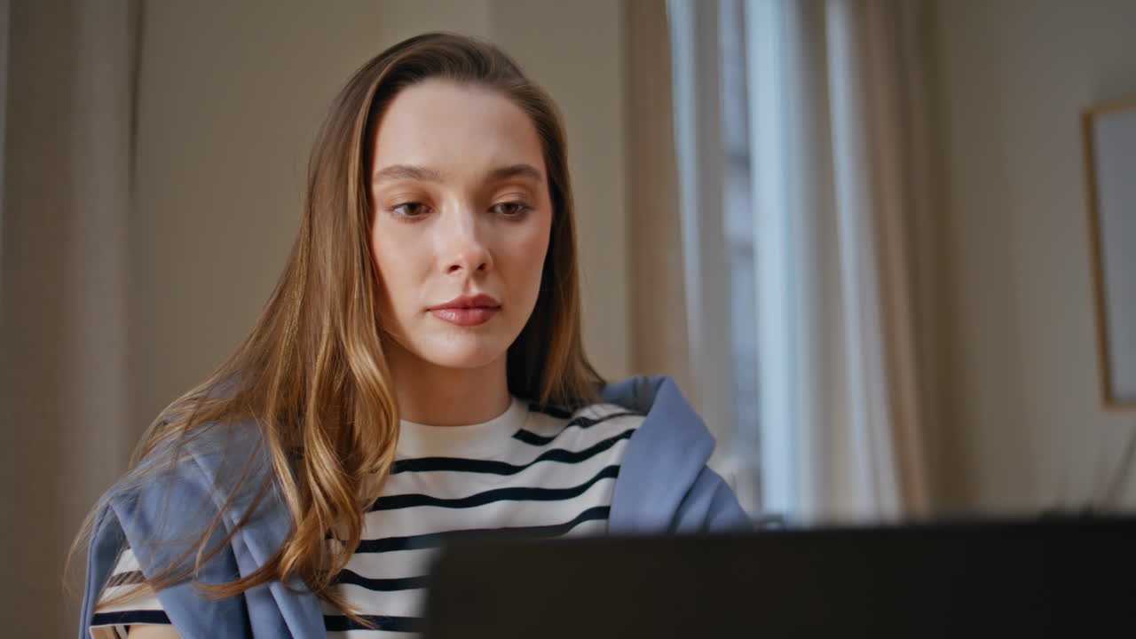 Professional manager work remotely on laptop focusing at productivity strategy