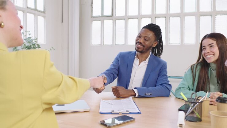 Successful Business Meeting and Handshake