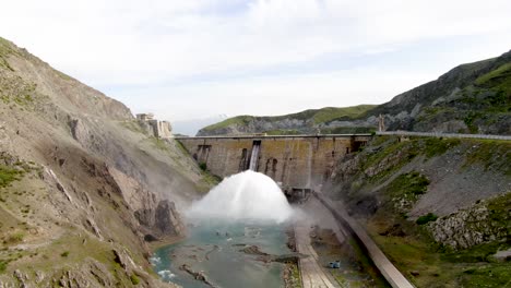 aerial view of hydroelectric power station