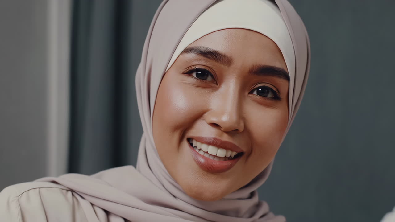 히자브 를 입은 여자 의 초상화