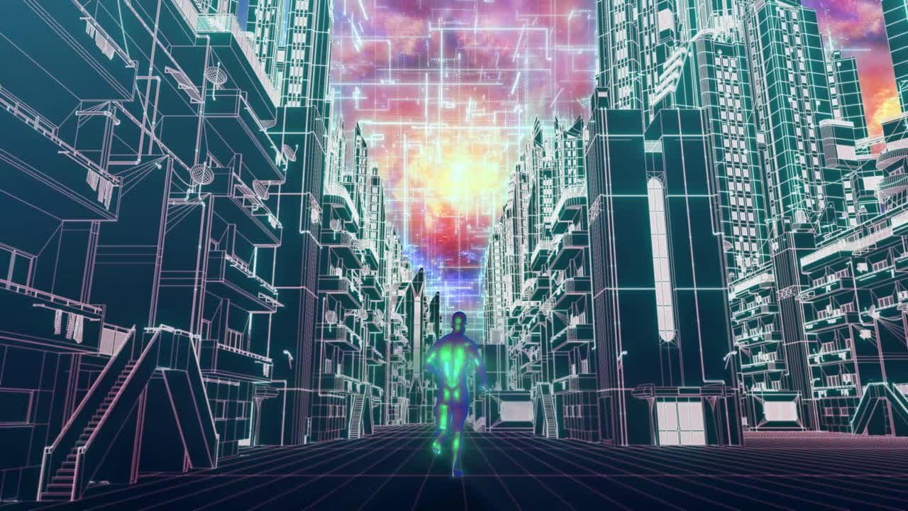 달리는 사람의 동적 cg 애니메이션