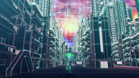 animación cg dinámica del hombre que corre