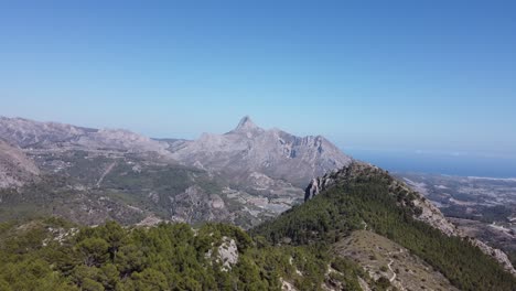 the sierra espuña penibaetic system, murcia region of spain, aerial national park