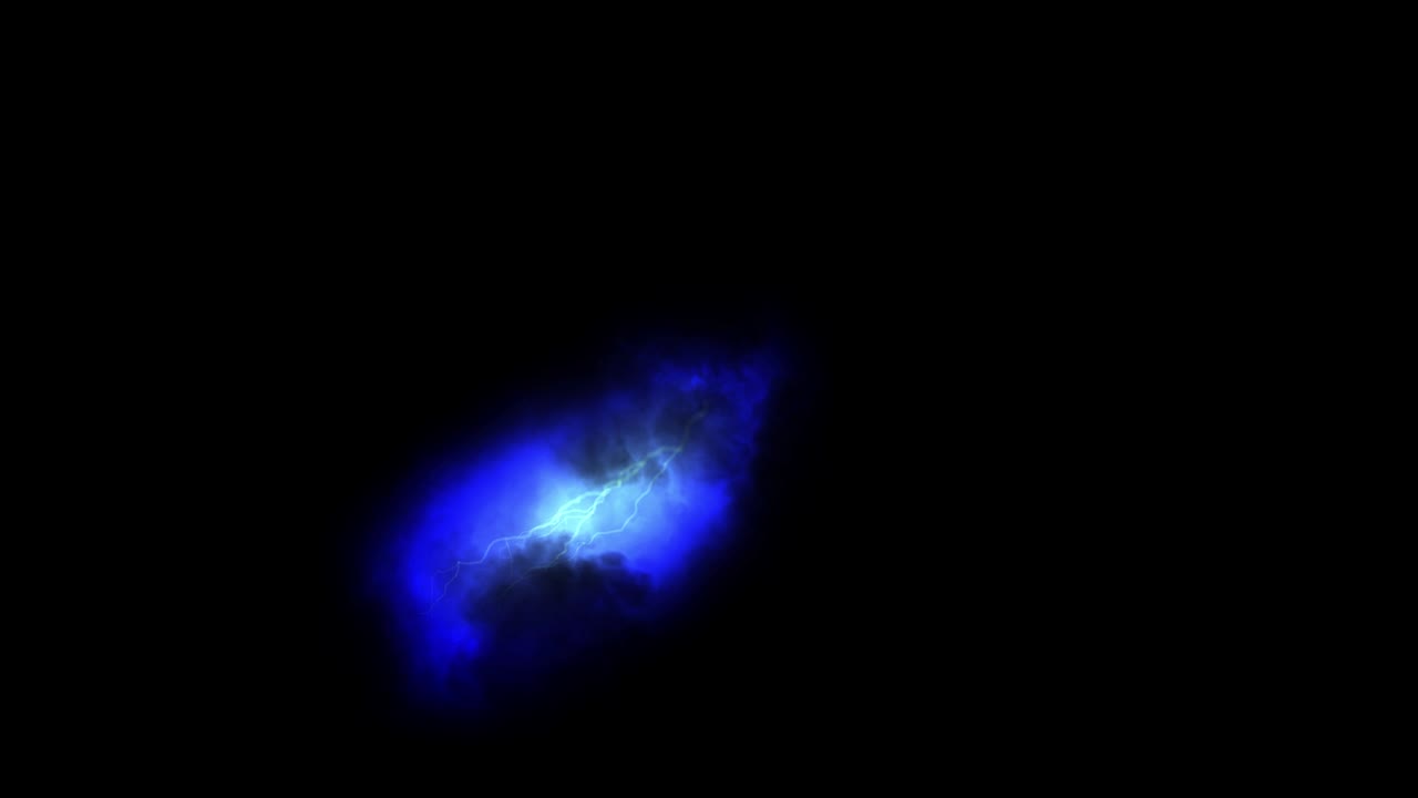 다채로운 번개, 폭풍 애니메이션, 고립된 플래시, 폭풍 볼트 및 전기 전력 개념