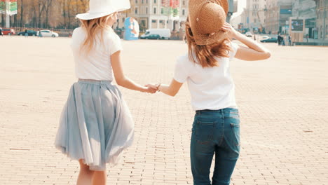 two friends enjoying a day out