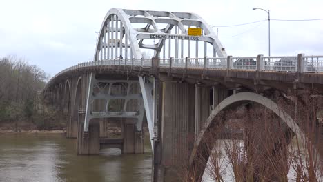 the edmund pettus bridge a historic civil rights site leads into selma alabama