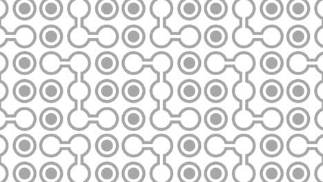 patrón gráfico en blanco y negro con efecto estroboscópico e hipnótico, mientras aumenta en tamaño y luego lo reduce.