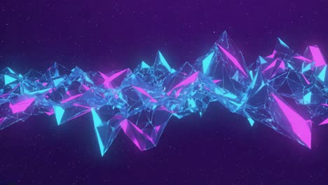 abstract crystal formation in space