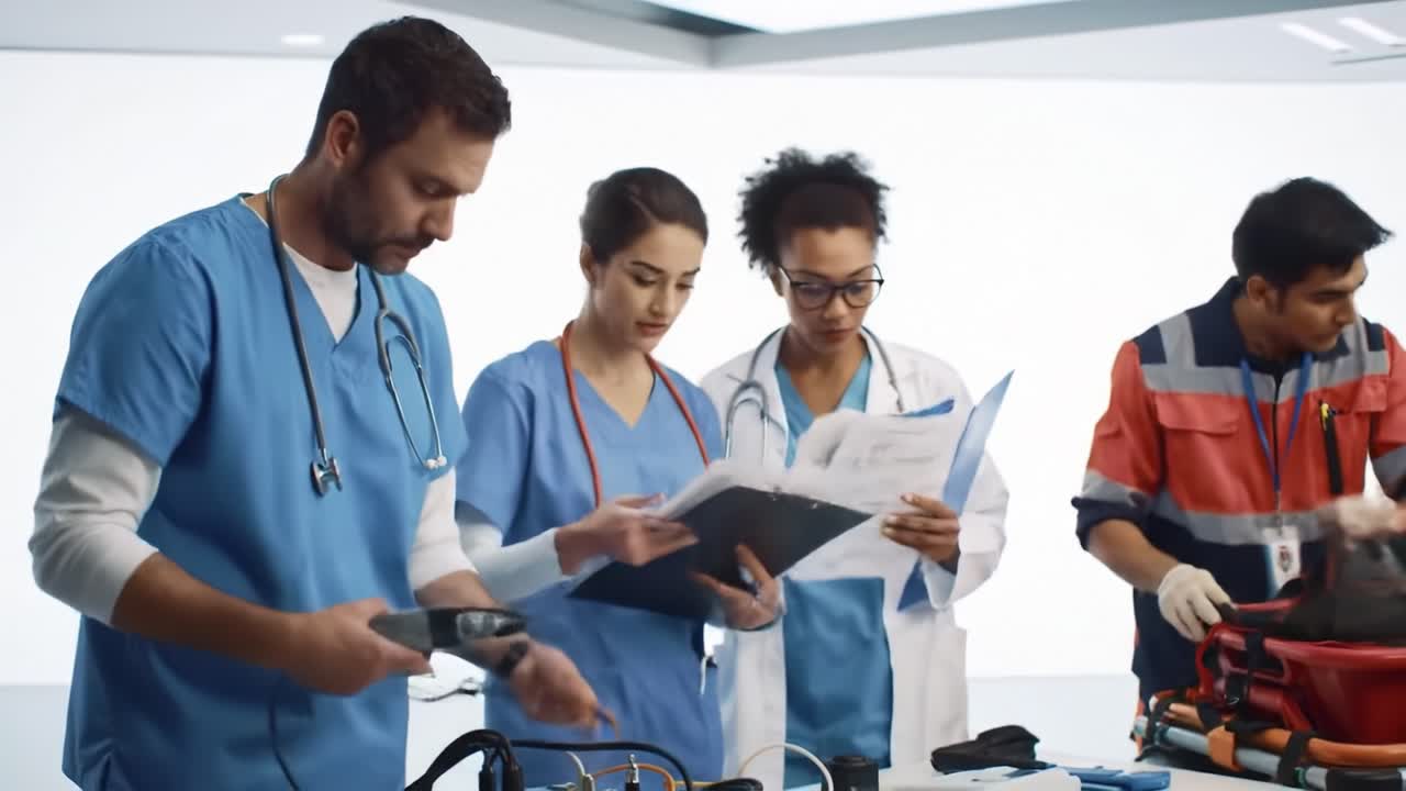 equipo médico trabajando juntos