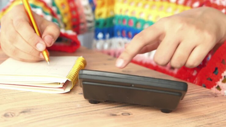 Person working on calculations