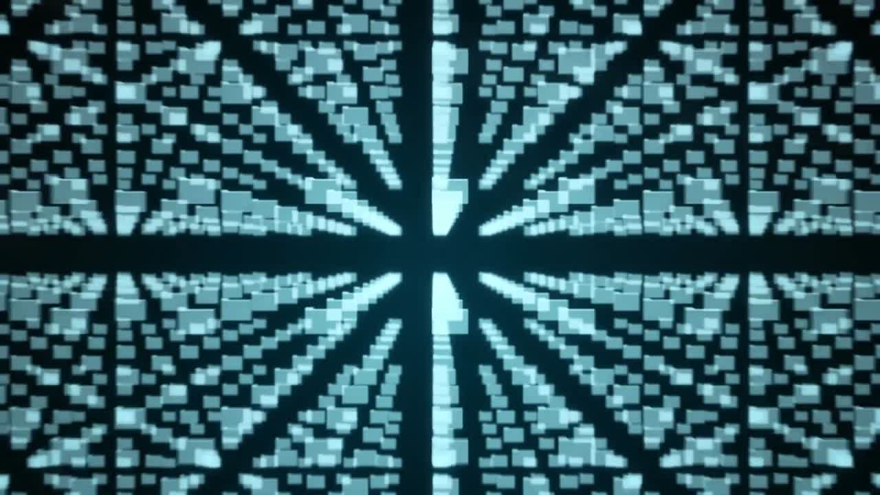 animación de los iconos de archivo y el candado sobre fondo negro