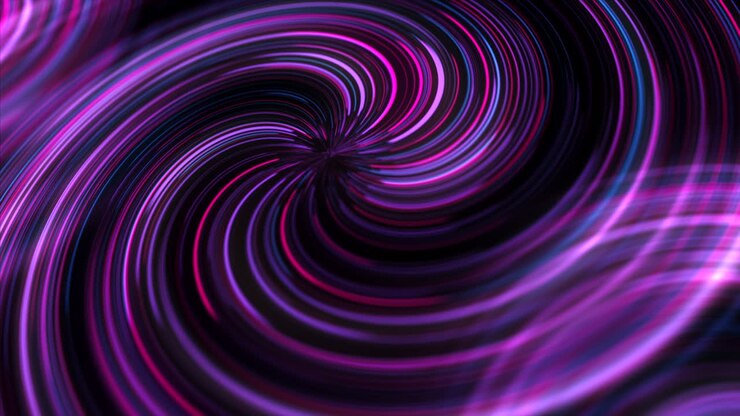 linee al neon che si muovono in spirale, notte rosa brillante techno life animazione sfondo 4k