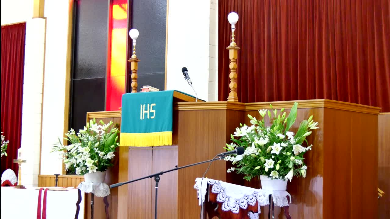 결혼식 장소 또는 예배당 샷