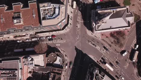 london borough intersection time-lapse top down view