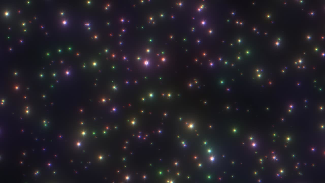 Beautiful Rainbow Glow Particle Star Vortex Spiral Spins in Space - 4K Seamless Loop Motion Background Animation