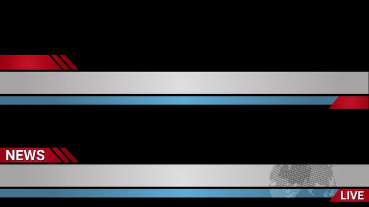 Breaking news headlines live for news events. Transition to Lower Third Title Strap on black background. Can be used with online media, TV and social media