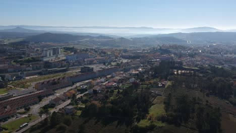 aerial drone footage. santiago de compostela views