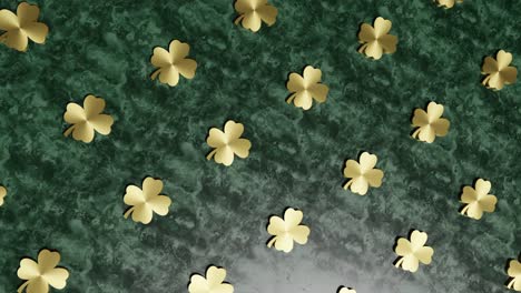 golden-four-leaf-clover-on-green-background-good-luck-3d-rendering-animation-endless-loop-concept-of-sales-success-faith-destiny-lucky-shot-vertical