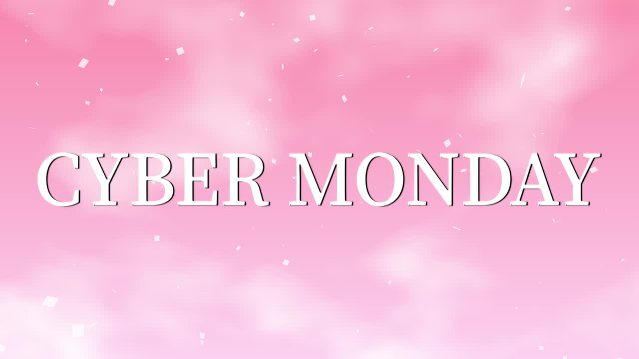 사이버 월요일 판매 이벤트 텍스트 애니메이션 모션 그래픽