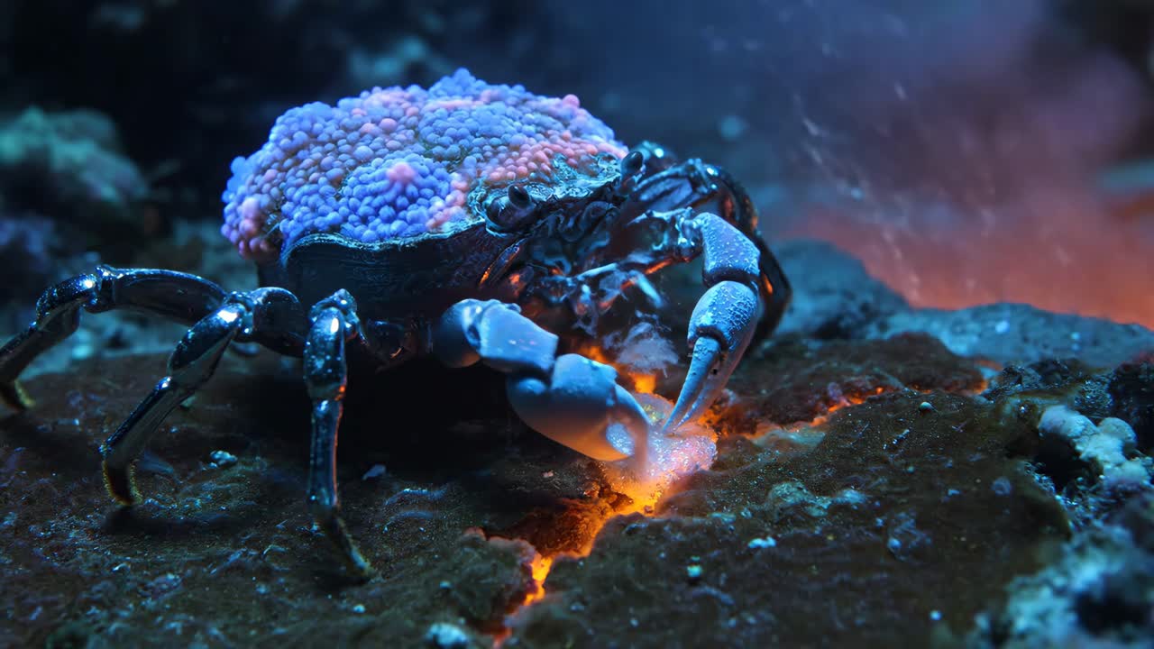 Crab in its natural habitat