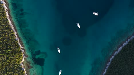 Sailboats-On-The-Adriatic-Sea-In-Between-Mainland-Of-Dugi-Otok-Island-In-Croatia