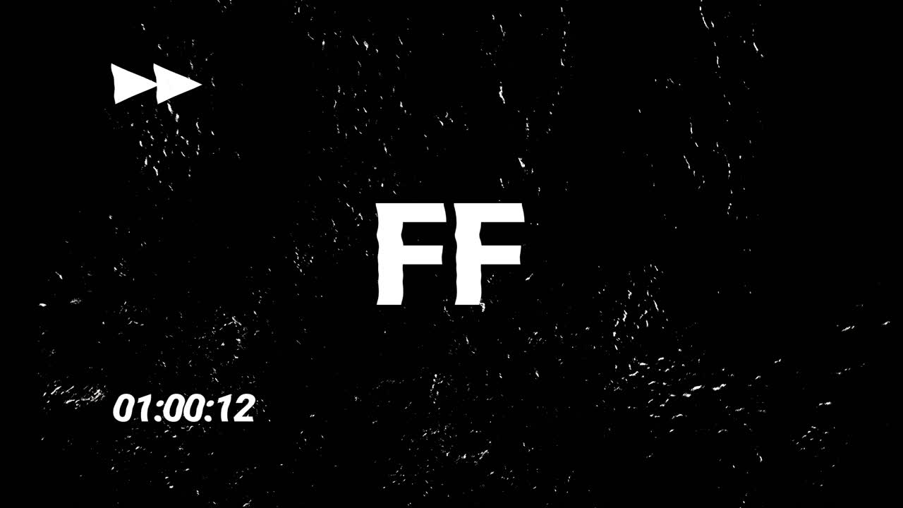 Icona Avanti Veloce FF con Sfondo Nero Astratto Animato