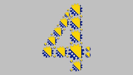 número cuatro bosnio