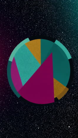 abstract geometric sphere in starry space