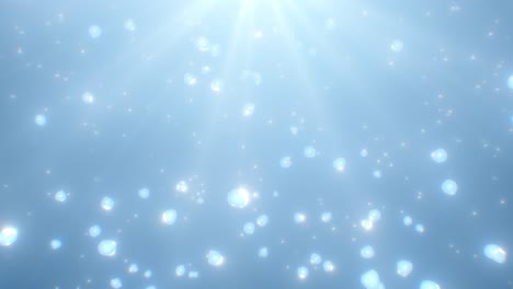 rising air bubbles sparkle underwater ocean surface sunlight rays - 4k seamless loop motion background animation