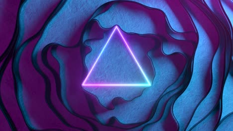 abstract neon triangle design