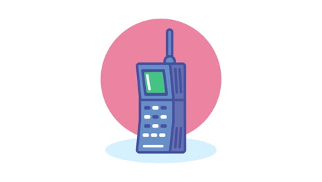 vintage portable cell phone illustration