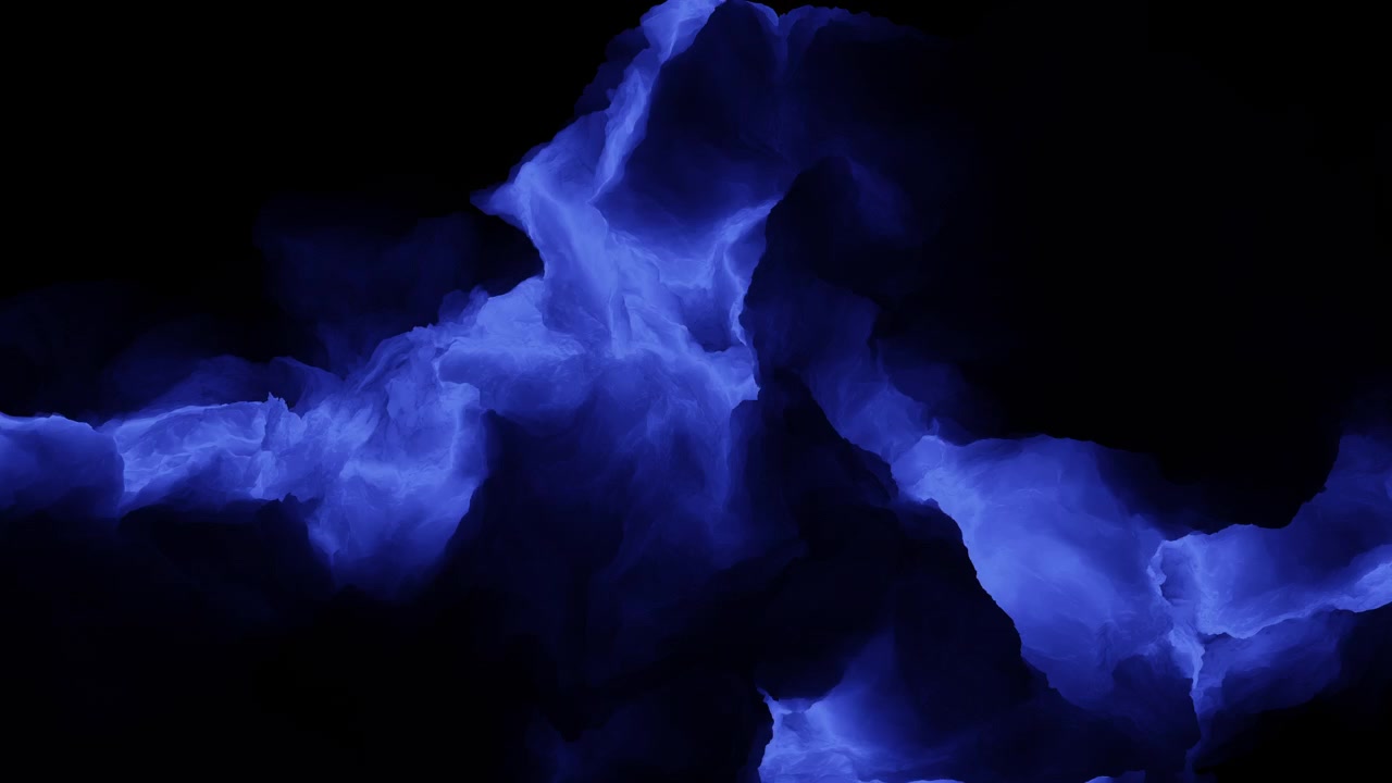 Affascinante fiamma blu che illumina l'oscurità