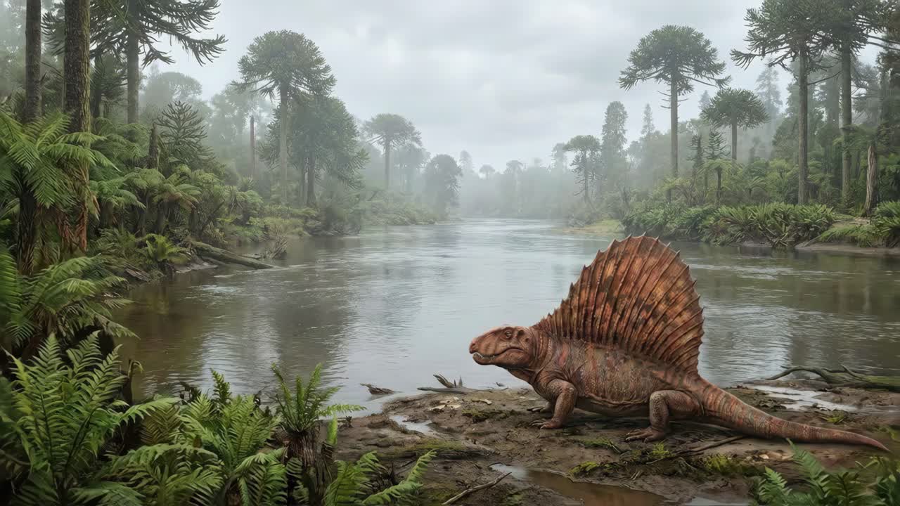 Dimetrodon nel suo habitat naturale