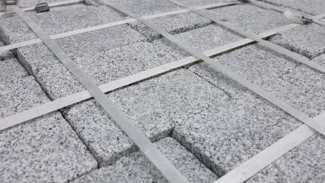 bundle of granite paving stones